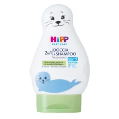HiPP Baby Care - Foca Fun Doccia Shampoo 2 in 1 per Pelli Sensibili, 200ml