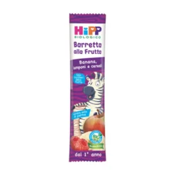 HiPP Barretta biologica banana, lamponi e cereali - Snack alla frutta per bambini dal 1° anno, 23 g