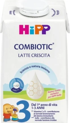HiPP Combiotic 3 - Latte di crescita pronto da bere con fibre prebiotiche e vitamine, 500 ml