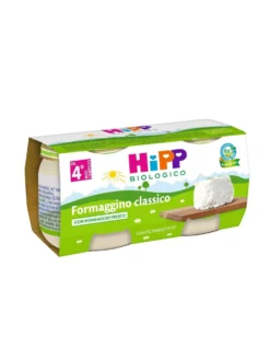 HiPP Formaggino Classico - Omogeneizzato biologico per le prime pappe, 2 vasetti da 80 g