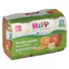 HiPP Frutta mista con cereali - Omogeneizzato biologico per la merenda, 2 vasetti da 125 g
