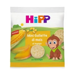 Hipp Mini gallette di mais al mango Snack per bambini 3+ anni, 23g