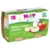 HiPP Omogeneizzato mela e yogurt Merenda biologica per lo svezzamento dal 5° mese, 2vasetti da 125 g