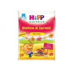 HiPP Stelline di cereali alla frutta - Snack biologico per lo spuntino dei bambini 1-3 anni, 30 g