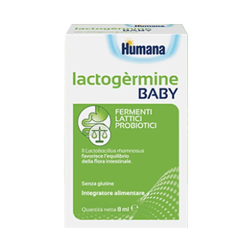 Humana Lactogèrmine Baby - Integratore in gocce per l'equilibrio della flora intestinale, 8 ml
