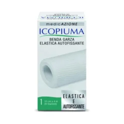 Icopiuma Benda Garza Elastica Autofissante Misura 10 cm x 4 m, 1 Pezzo