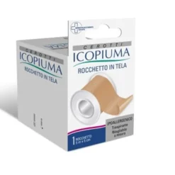 Icopiuma Cerotto in rocchetto - Cerotto in tela per le medicazioni, 1 pezzo da 5 m x 5 cm