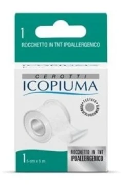 Icopiuma Cerotto in rocchetto in TNT per il fissaggio di medicazioni 5 cm x 5 m, 1 pezzo