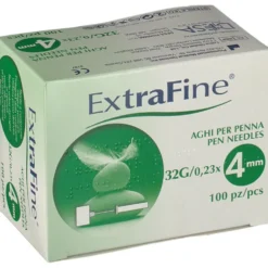 Icopiuma Extrafine - Aghi per penna da insulina G32 0,23 x 4 mm, 100 pezzi