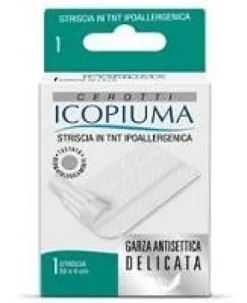 Icopiuma Striscia Delicata - Cerotto garza con disinfettante 50 x 6 cm, 1 striscia