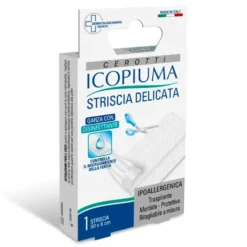 Icopiuma Striscia Delicata - Cerotto garza con disinfettante 50 x 6 cm, 1 striscia