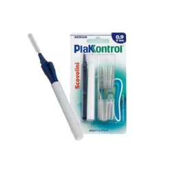 Ideco Plakkontrol - Scovolino con Manico Intercambiabile 0.9mm, 10 Pezzi