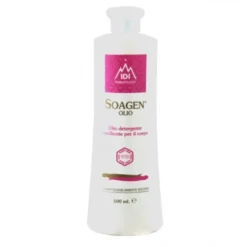 Idi Farmaceutici Soagen - Olio detergente emolliente per pelle secca e delicata, 500 ml