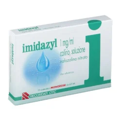 Imidazyl Collirio 1mg/ml Nafazolina Nitrato per Stati Allergici e Infiammatori della Congiuntiva, 10 Contenitori Monodose da 0,5ml