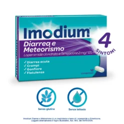 Imodium Diarrea e Meteorismo, 12 Compresse