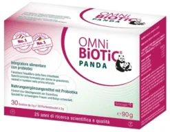 Institut Allergosan Omni Biotic Panda - Probiotici per la flora intestinale, 30 bustine da 3 g