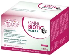 Institut Allergosan OmniBiOTiC - Panda Integratore con Probiotici per Neonati Bambini Adulti Gravidanza, 60 Bustine