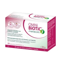 Institut Allergosan Omni-Biotic Metabolic - Integratore per la flora intestinale, 30 bustine da 3 g