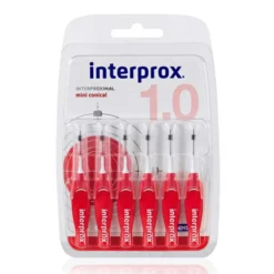 Interprox Mini Conical - Scovolino interprossimale da 1,0 mm per la rimozione della placca, 6 pezzi
