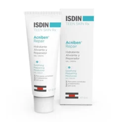 Isdin Acniben Rx - Gel crema idratante viso per le pelli sottoposte a trattamenti antiacne, 40 ml