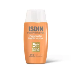 Isdin Fotoprotector Fusion Water Magic Glow SPF 50 - Fluido solare illuminante per il viso, 50 ml