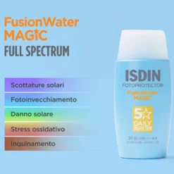 ISDIN Fotoprotector - Fusion Water Magic SPF50 Protezione Solare Viso Ultraleggera, 50ml