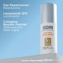 Isdin Fotoprotector Fusion Water Magic Repair Color SPF 50 - Solare colorato per il viso, 50 ml