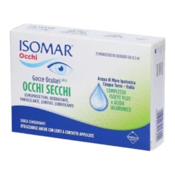 Isomar Occhi Plus Gocce Oculari per Occhi Secchi, 15 flaconcini