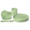 J Bimbi My Pappa - Set pappa in silicone color pistacchio per l'autoalimentazione, 4 pezzi