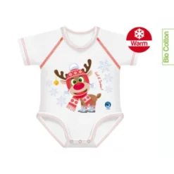 J Bimbi Warm Let It Snow - Body Neonato 0-36 Mesi Unisex Renna, 1 body