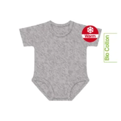 J Bimbi Warm - Melange Body Neonato 0-36 Mesi Grigio, 1 body