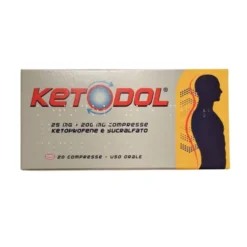 Ketodol 25 mg + 200 mg - Compresse antidolorifiche e antinfiammatorie, 20 compresse