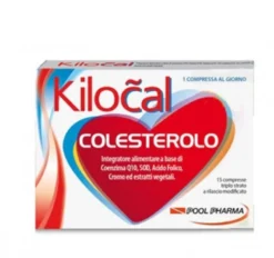 Kilocal Colesterolo - Integratore Kilocal colesterolo per l'apparato cardiovascolare, 15 compresse