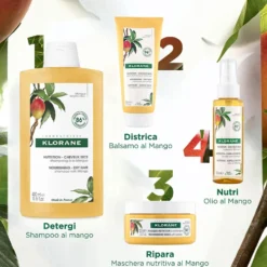 Klorane Burro di Mango - Maschera Nutritiva e Ristrutturante Riparatrice, 150ml