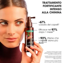 Klorane Chinina e Stella Alpina BIO - Trattamento Fortificante Intenso contro la Caduta dei Capelli, 100ml