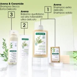Klorane Latte D'Avena - Shampoo Ultra-Dolce per Tutti i Tipi di Capelli, 200ml