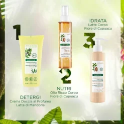 Klorane Latte di Mandorla - Crema Doccia Nutritiva con Burro di Cupuacu, 200ml