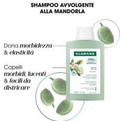 Klorane Latte di Mandorla - Shampoo Delicato per Tutti i Tipi di Capelli, 400ml