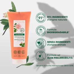 Klorane Latte di Rosa - Crema Doccia Nutritiva con Burro di Cupuacu, 200ml