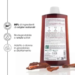 Klorane Shampoo Fortificante & Stimolante alla Chinina Stimola la Crescita dei Capelli Indeboliti, 200ml