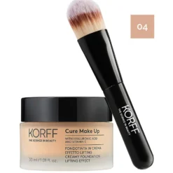 Korff Cure Make Up - Fondotinta in Crema Effetto Lifting N. 04, 30ml + Pennello