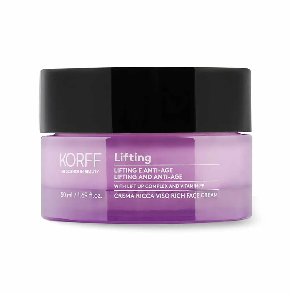 Korff Lifting - Crema Viso Ricca Anti-Età per Pelle Normale e Secca, 50ml