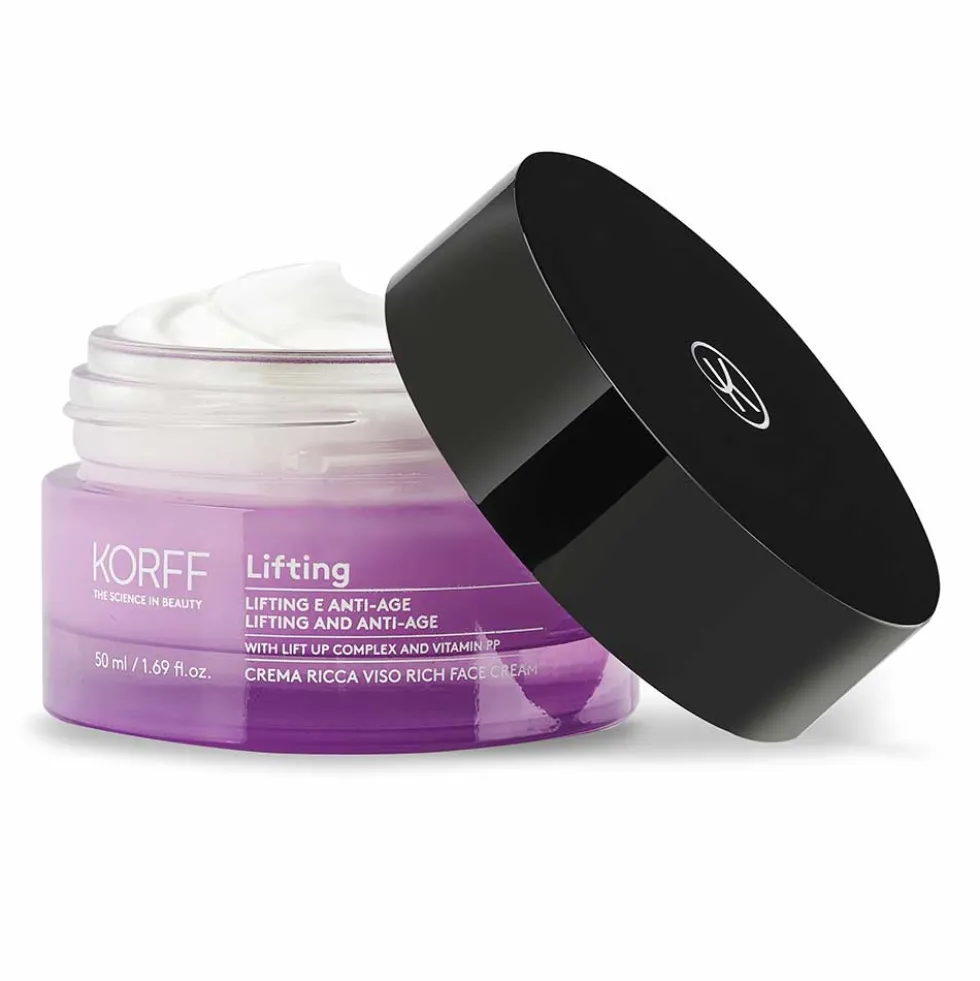 Korff Lifting - Crema Viso Ricca Anti-Età per Pelle Normale e Secca, 50ml