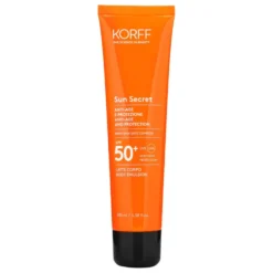 Korff Sun Secret - Latte solare corpo per la protezione antietà e antimacchia SPF 50+, 100 ml