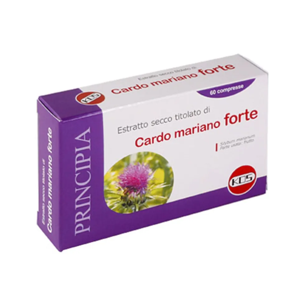 Kos Principia Cardo Mariano Forte - Integratore alimentare per la funzione epatica, 60 compresse