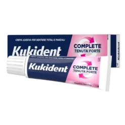 Kukident Complete - Tenuta Forte Crema Adesiva per Dentiere Totali e Parziali gusto Neutro, 70g