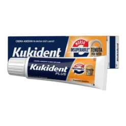 Kukident Plus - Morso Insuperabile Crema Adesiva per Dentiere Totali e Parziali, 57g