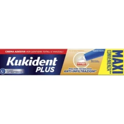 Kukident PLUS Sigillo MAXI Crema Adesiva per Dentiere Aroma Neutro, 57g