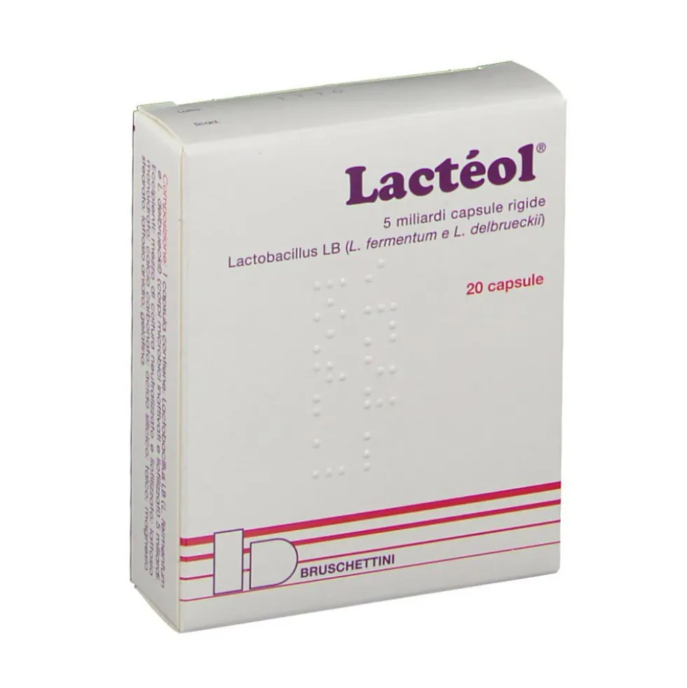 Lacteol 5 Miliardi Trattamento Diarrea e Dispepsia, 20 Capsule