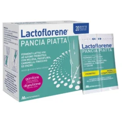 Lactoflorene Pancia Piatta - Integratore di fermenti lattici per il gonfiore, 20 buste T-Win